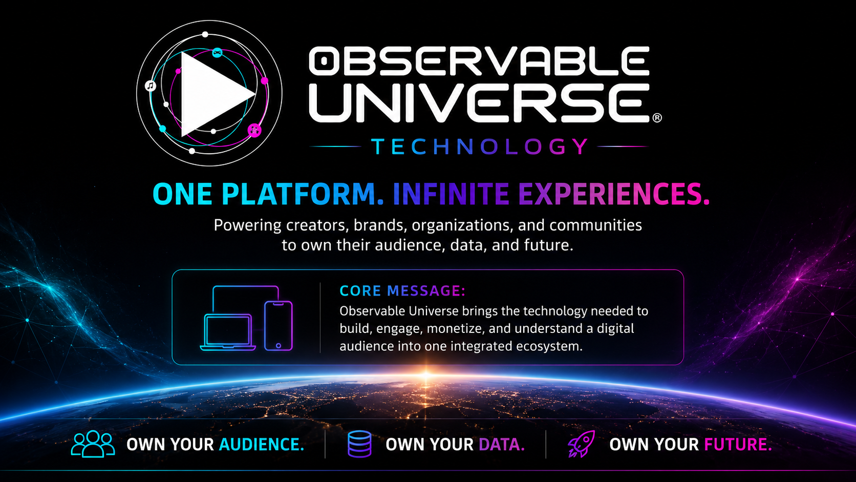 One platform. Infinite experiences.